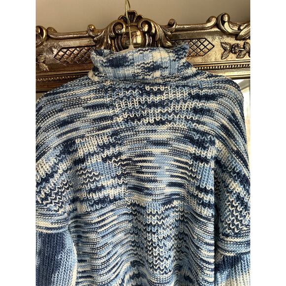 STAUD Benny Intarsia-knit Turtleneck Sweater In Dusk Medium NEW - Picture 6 of 9